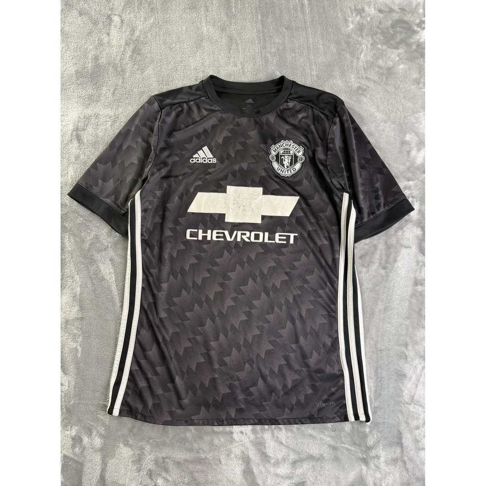 Adidas Manchester United 2020-21 Away Jersey Youth XL 15-16 Years Black Soccer